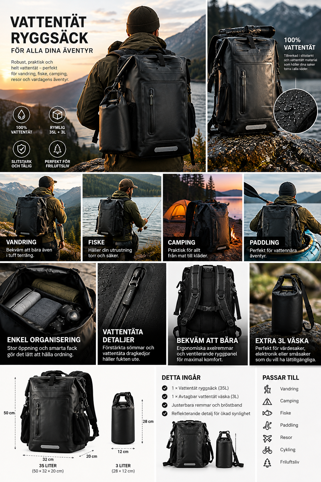 Waterproof Dry Bag Backpack Outdoor Gear